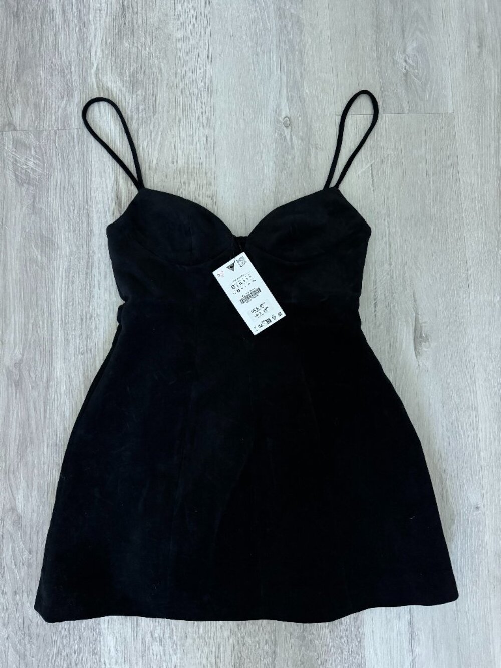 ZARA Short Dress Sweetheart Neck Volume Skirt Thin Straps | Black | NWT | XS / S - Picture 8 of 11